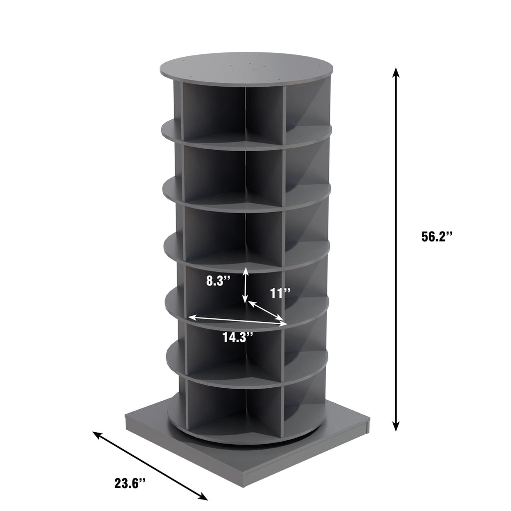 360 Rotating Shoe Cabinet 6 Layers with Space-Saving Rotating Design - Multiple Colors