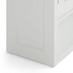 Double Door Wall Cabinet with Adjustable Shelves - Pure White