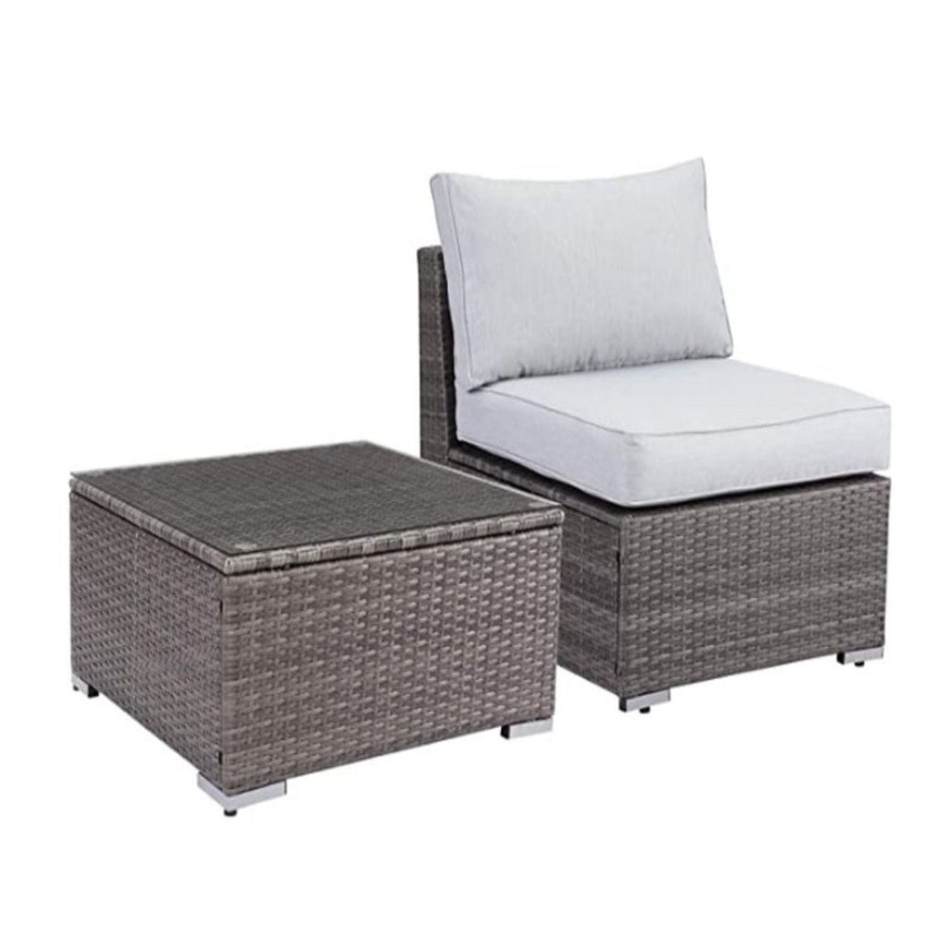Modern Patio Set With Coffee Table - Weather-Resistant Frame - Multiple Colors