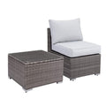 Modern Patio Set With Coffee Table - Weather-Resistant Frame - Multiple Colors