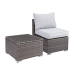 Modern Patio Set With Coffee Table - Weather-Resistant Frame - Multiple Colors