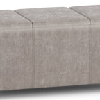 Avalon Upholstered Storage Ottoman with Flip-Over Serving Trays - Multiple Colors