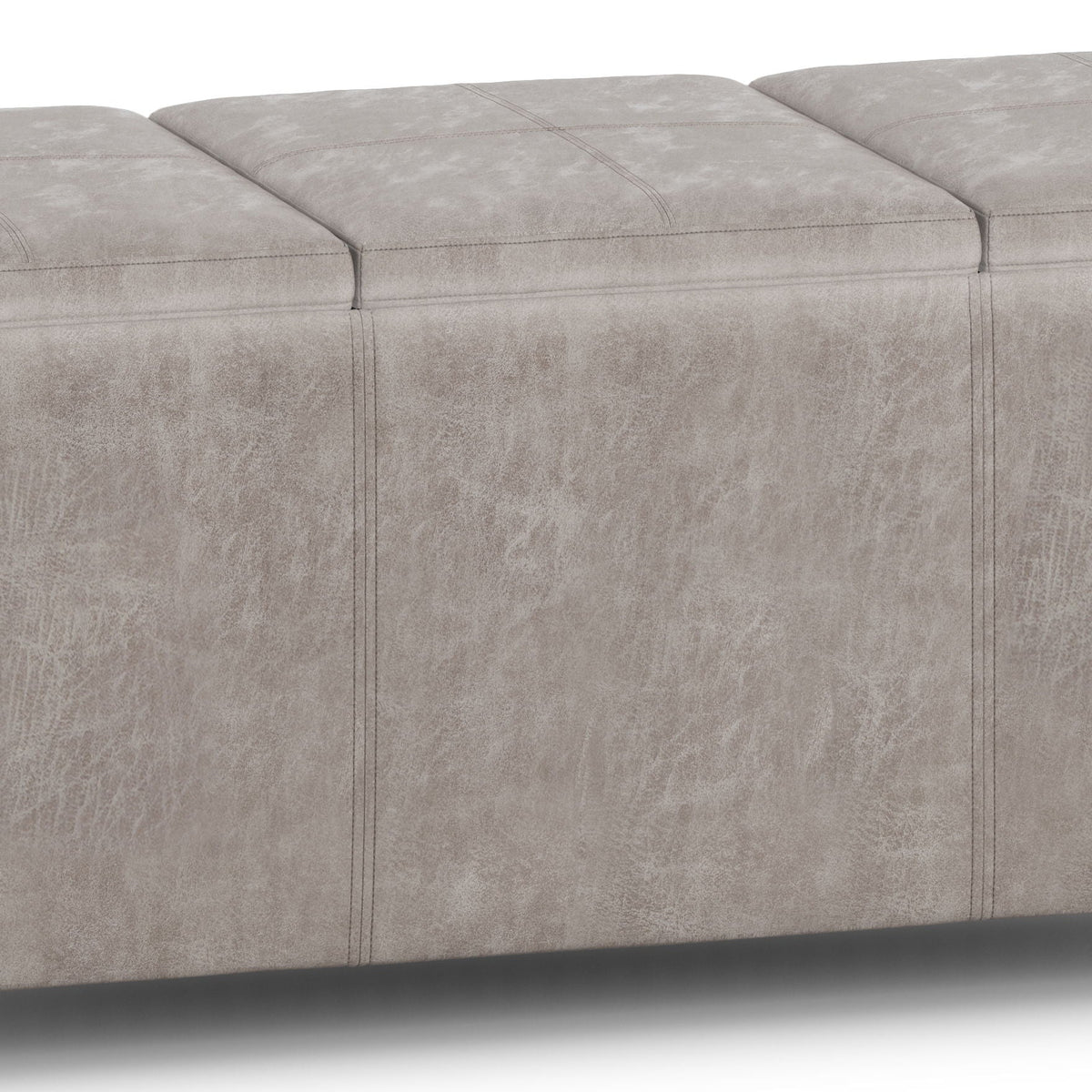 Avalon Upholstered Storage Ottoman with Flip-Over Serving Trays - Multiple Colors
