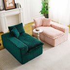 Luxury Multifunctional Sofa for Living Room with Adjustable Layout - Black, Dark Green, White, Pink