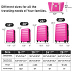 Hardshell Luggage Sets 4 Pieces with TSA Lock and Spinner Wheels - Multiple Colors