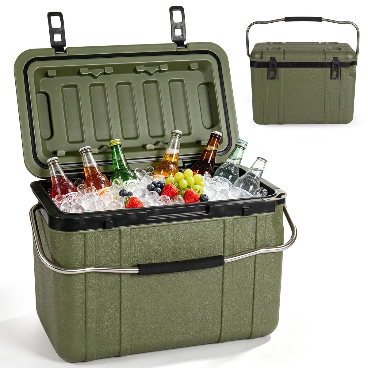 25 Quart Cooler with Thick Insulation - White