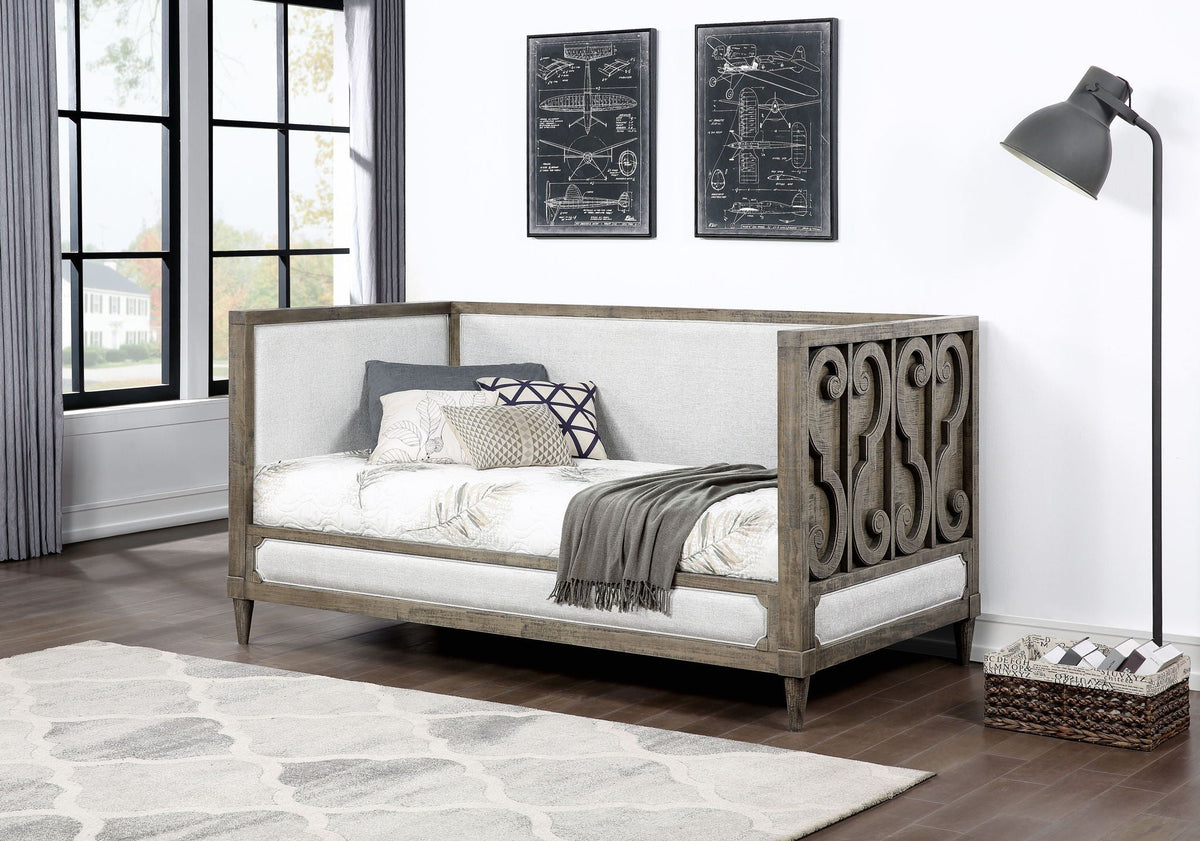 Artesia Twin Daybed with Upholstered Panels - Tan