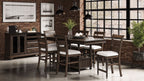 Counter Height Dining Table with Storage Shelf - Coffee