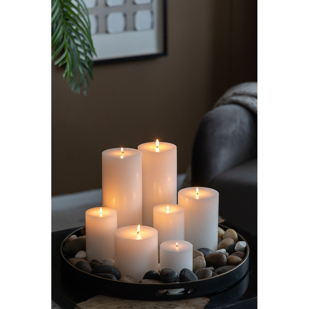 Unscented Soy Wax Candle Set of 2 with Eco-Friendly Material - White or Beige