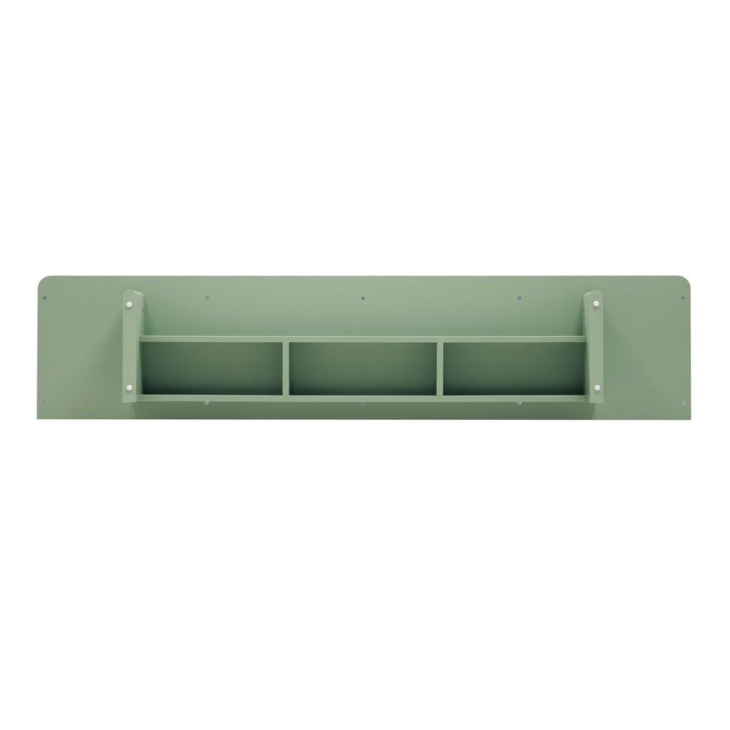 Sideboard With Adjustable Shelves and Soft Close Doors - White, Light Brown, Green