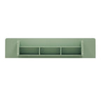 Sideboard With Adjustable Shelves and Soft Close Doors - White, Light Brown, Green