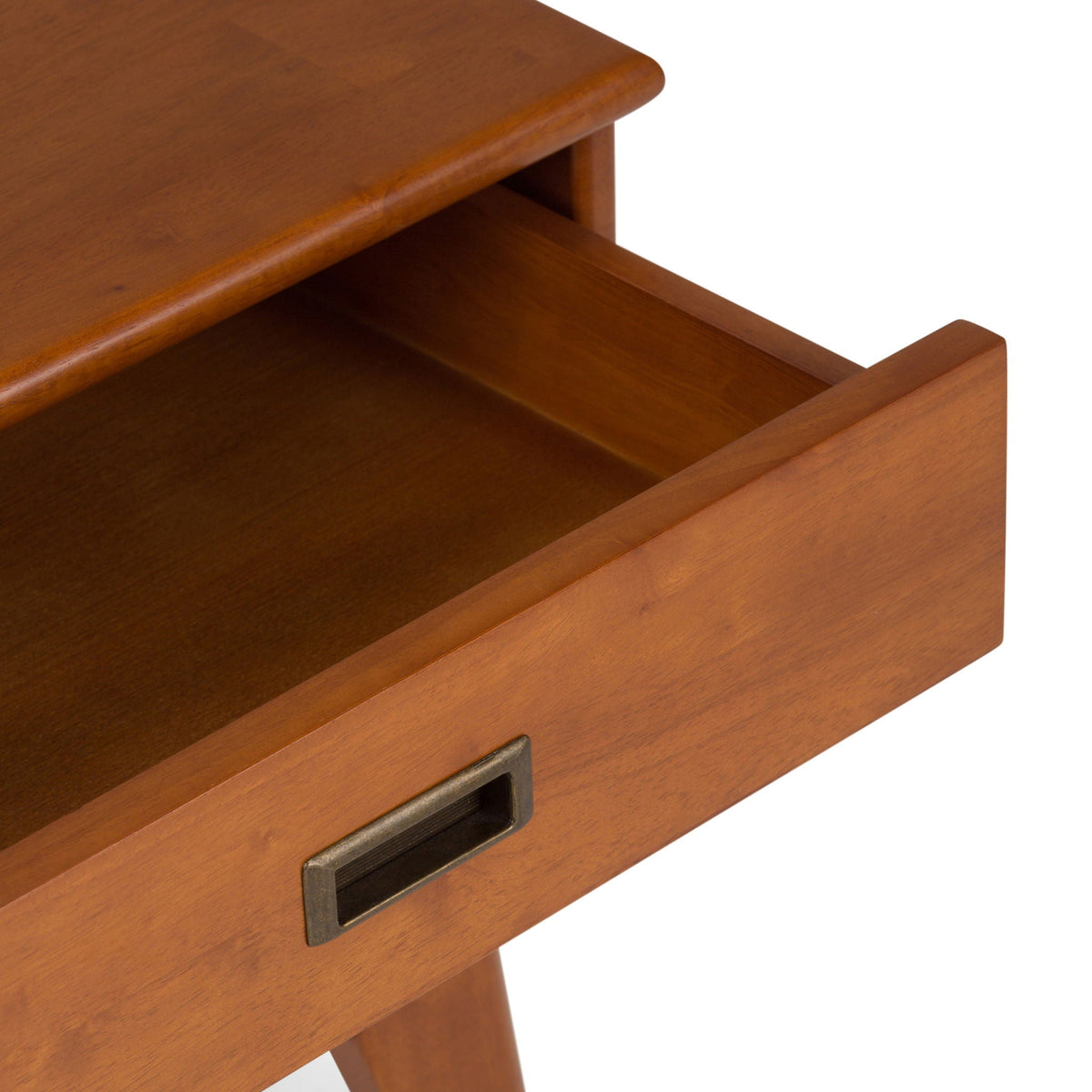 Handcrafted Mid Century End Table with Drawer – White, Dark Brown, or Light Brown