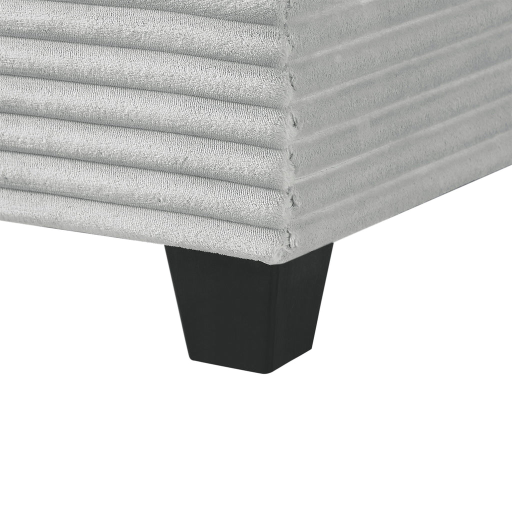 U-Shaped Upholstered Sectional Sofa with Movable Ottoman