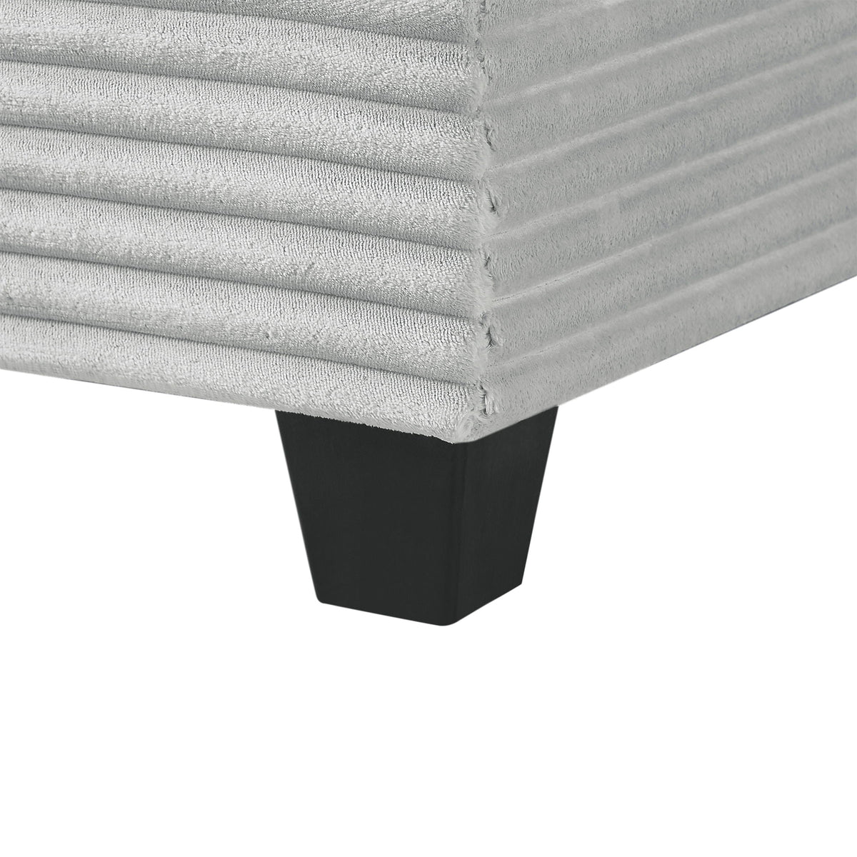 U-Shaped Upholstered Sectional Sofa with Movable Ottoman