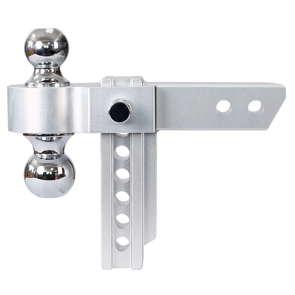 Adjustable Trailer Drop Hitch with 6" Adjustment - Silver