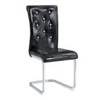 Elegant Design Upholstered Dining Chairs with Crystal Details - Multiple Colors