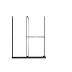 Glass Shower Door with Stainless Steel Handle - Black