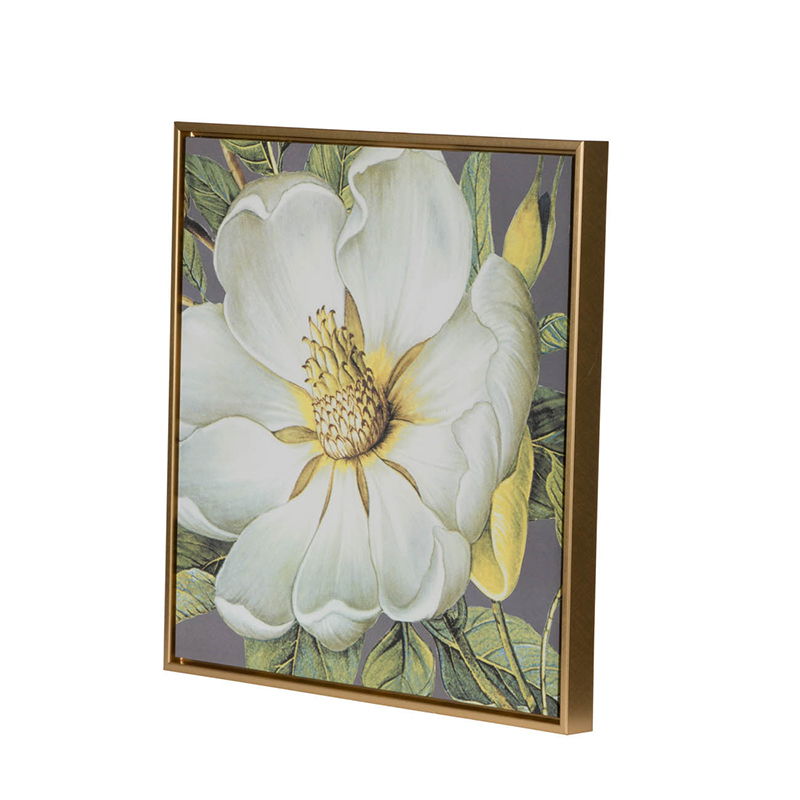 Botanical Wall Art Prints with Premium Frames - Gray (Set of 4)