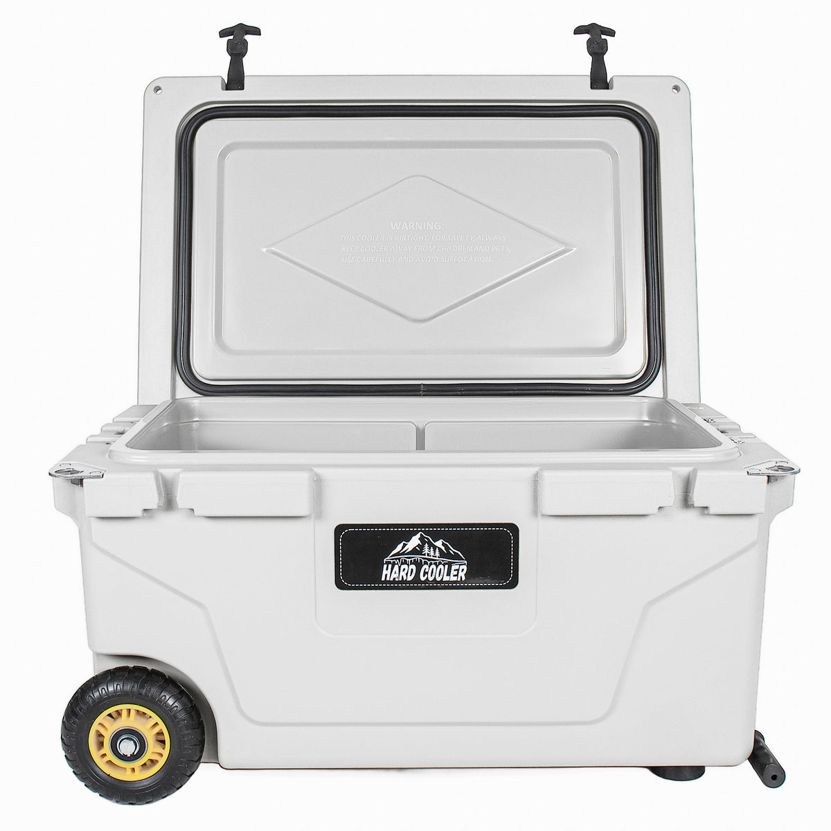 65 Quart Heavy-Duty Outdoor Cooler with 6-Day Ice Retention - White