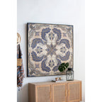Large Multicolor Square Wall Decor Panel with Refined Pattern - 48"