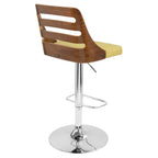 Mid-Century Modern Adjustable Barstool with Swivel - Green