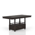 Counter Height Dining Table with Storage Shelf - Coffee