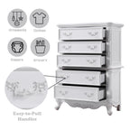 Latisha White Accent Chest with Storage Drawers - White