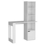 Iowa Computer Desk with 1-Cabinet and 4-Tier Bookcase
