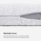 Storm Performance Cooling Pillow with Instant-Cooling Cover - White