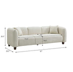 Modern 87 Inch Upholstered Chenille Sofa with Sturdy Frame - Multiple Colors