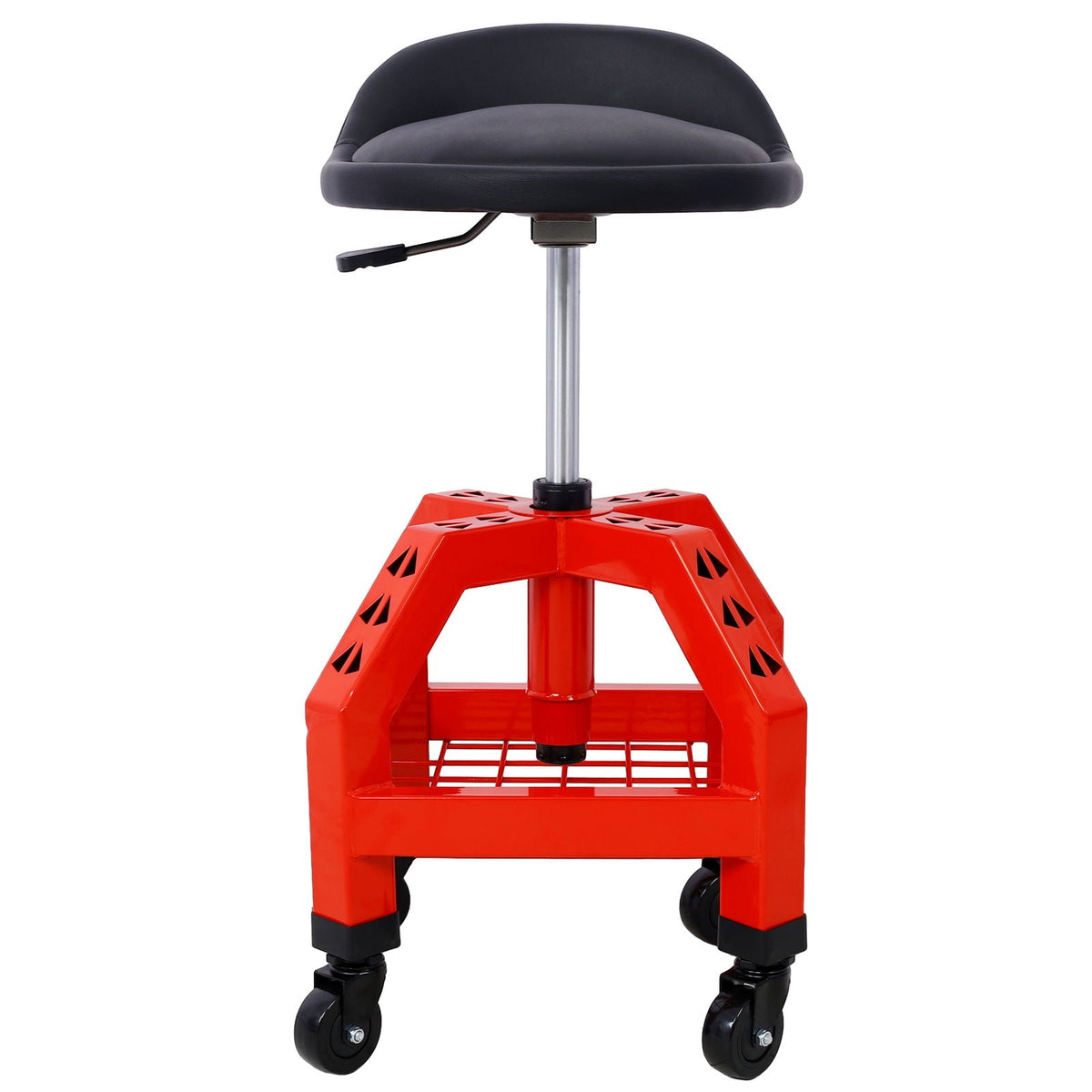 Pneumatic 360 Degree Swivel Creeper Stool with Adjustable Height - Red, Yellow, Green, Dark Gray
