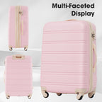 Lightweight Hardshell Luggage Set 2 Piece with TSA Lock - Black, White or Pink