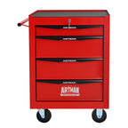 Rolling Metal Tool Chest with 4 Drawers - Red & Black