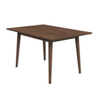 Rectangular Modern Dining Table with Solid Wood Construction – Dark Brown or White