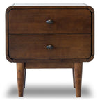 Alexa Night Stand with Solid Wood Construction - Brown