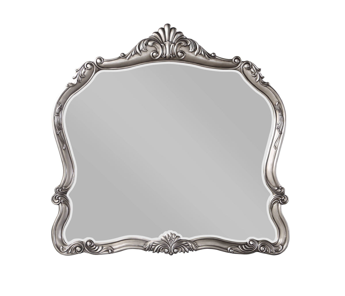 Antique Silver Mirror with Wood Frame - Ariadne Collection