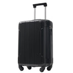 20-Inch Hardshell Carry-On Luggage with TSA Lock - Black