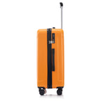 3-Piece ABS Spinner Wheel Luggage Set with TSA Lock - Black and Orange