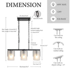 Adjustable Cylindrical Pendant Light with Frosted Glass Shade - Black or Gold