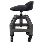 Pneumatic 360 Degree Swivel Creeper Stool with Adjustable Height - Red, Yellow, Green, Dark Gray