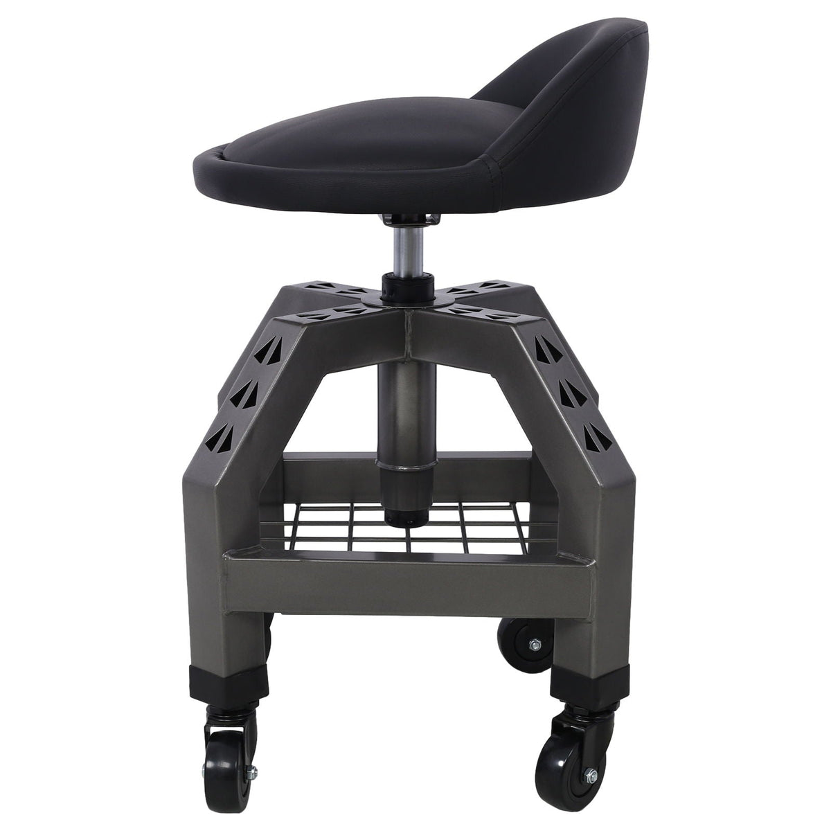 Pneumatic 360 Degree Swivel Creeper Stool with Adjustable Height - Red, Yellow, Green, Dark Gray
