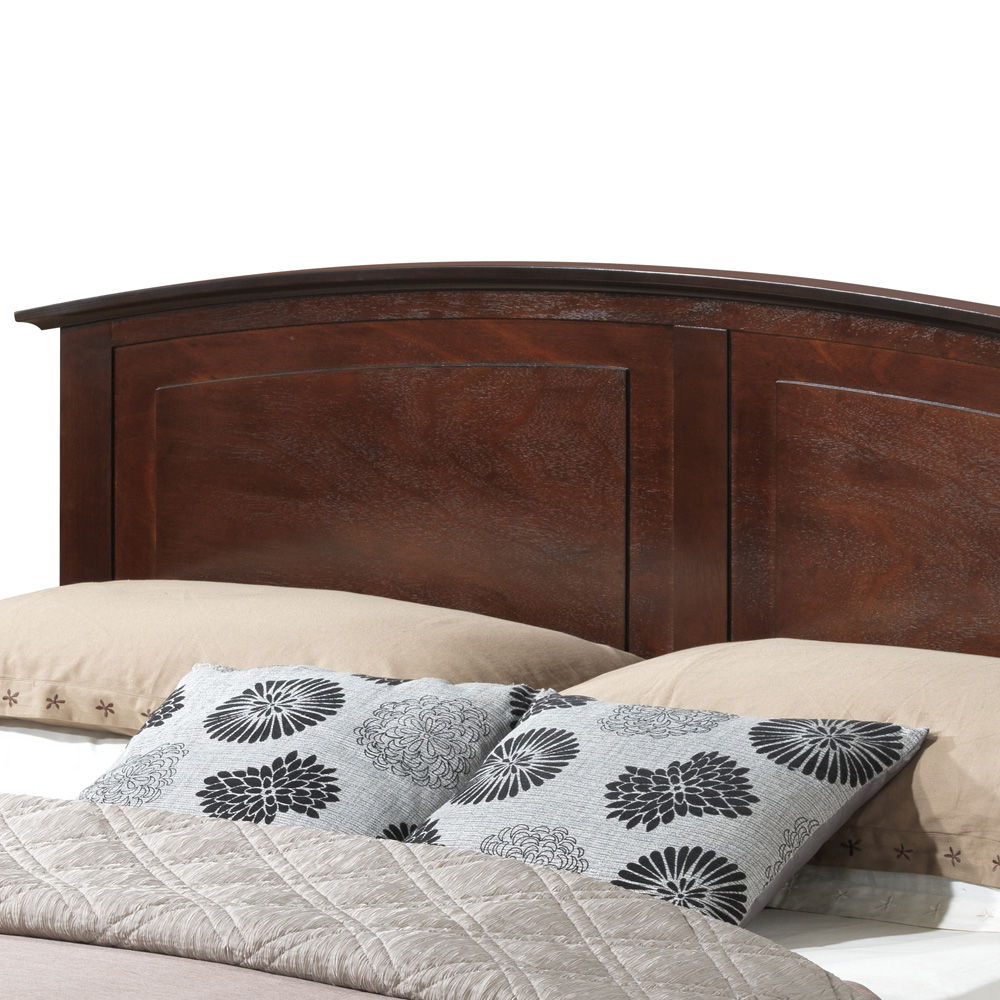 Elegant Panel Bed with Real Wood Veneers - Multiple Colors