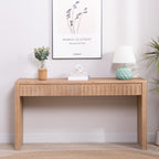 Modern Console Table with 4 Drawers - Wood Finish