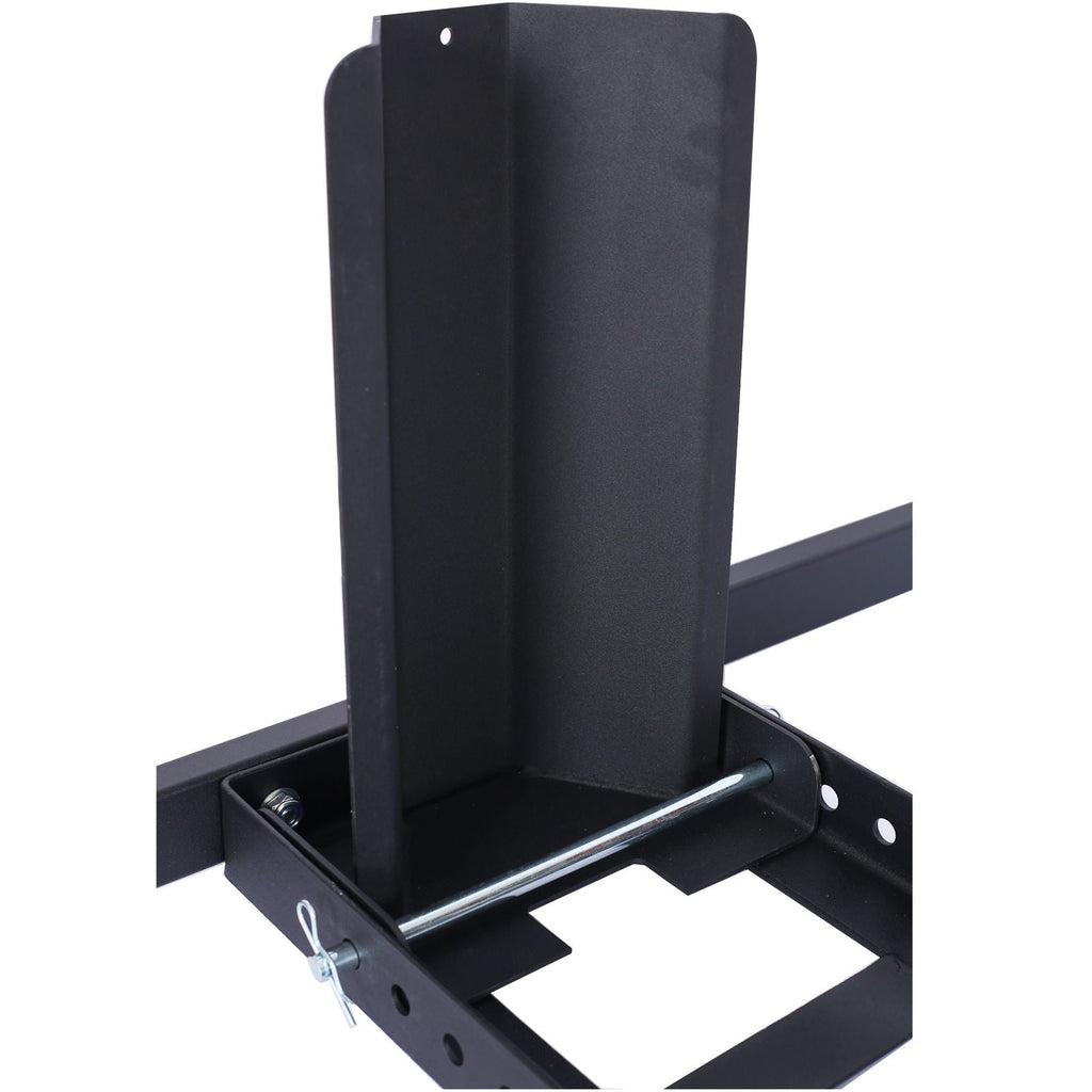 Heavy Duty Adjustable Motorcycle Stand / Wheel Chock with 1800 lb Capacity - Black