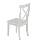 5-Piece Solid Wood Dining Set — White or Dark Gray