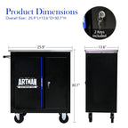 Lockable Double Door Storage Locker with Double Doors - Steel