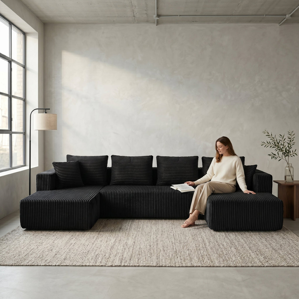 132.1 Inch Modular Sectional Sofa with Double Chaise