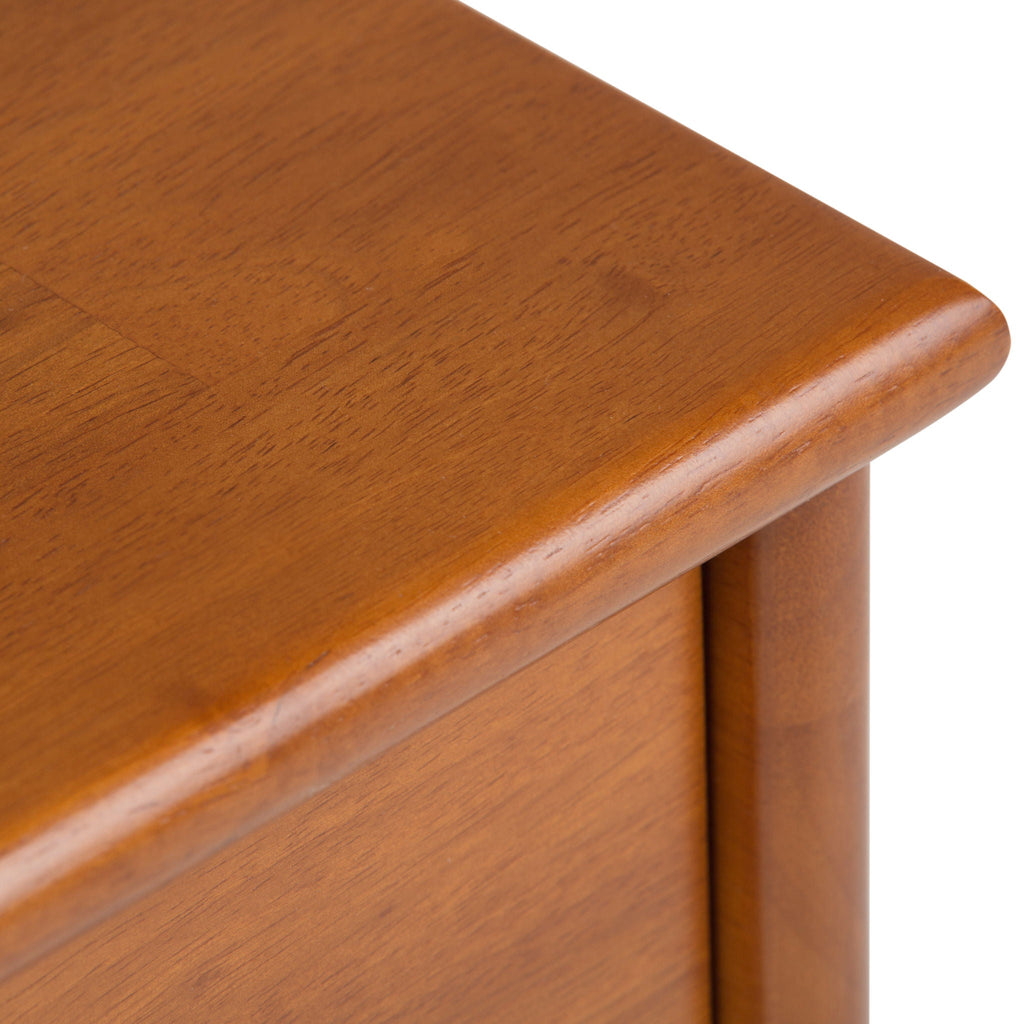 Handcrafted Mid Century End Table with Drawer – White, Dark Brown, or Light Brown