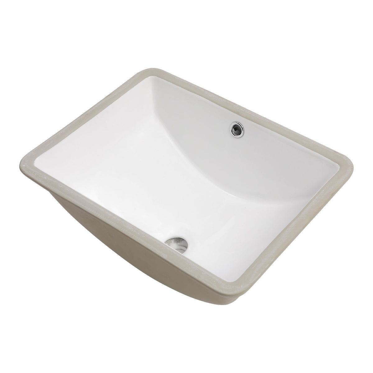 Modern Ceramic Undermount Bathroom Sink with Overflow - White or Black