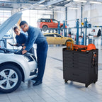 Rolling Tool Cabinet Heavy Duty Garage Storage With Lockable Doors